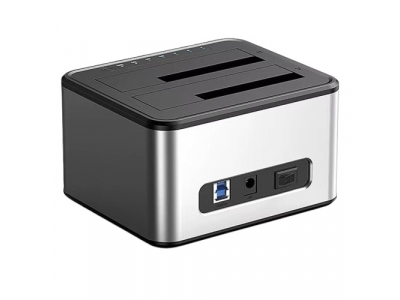 Dual Bay Docking Station, 2.5"/3.5" SSD/HDD, USB-B