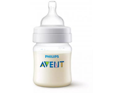 Philips Avent Pretkoliku barošanas pudelīte 125 ml, jaundzimušā knupītis, 0m+