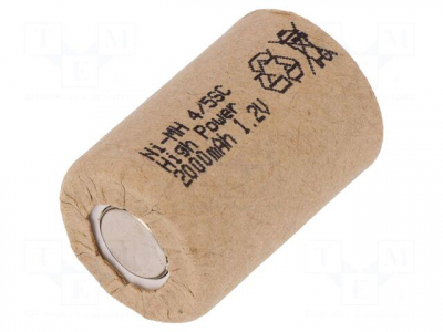  Akumulators: Ni-MH | 4/5SC | 1,2 V | 2000mAh | Ø22x32,5 mm