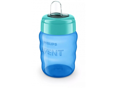 Philips Avent Easy Sip mācību krūzīte,  9M+, 260ml, silikona snīpis, zila
