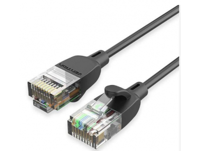 PATCH CABLE CAT.6A UTP/1M BLACK IBIBF VENTION
