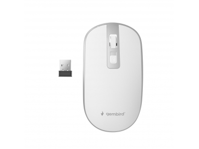 MOUSE USB OPTICAL WRL WHITE/SILVER MUSW-4B-06-WS GEMBIRD