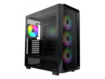 Case|MONTECH|X5|MidiTower|Case product features Transparent panel|Not included|Colour Black|X5(B)