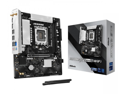Mainboard|ASROCK|LGA 1851 (Socket V1)|RAM DDR5-SDRAM|2xSlots|H810M-XGEN5WIFI