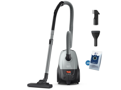 Vacuum Cleaner|PHILIPS|Input power 850 W|Dust capacity 3 L|Cylinder vacuum|Cleaning type Dry|Dust container Dust bag|Colour Black/Grey|XD2142/12