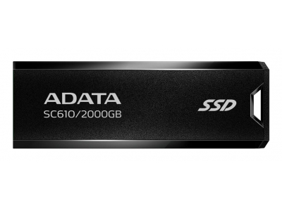 External SSD|ADATA|SC610|2TB|USB 3.2|Write speed 500 MBytes/sec|Read speed 550 MBytes/sec|SC610-2000G-CBK/RD