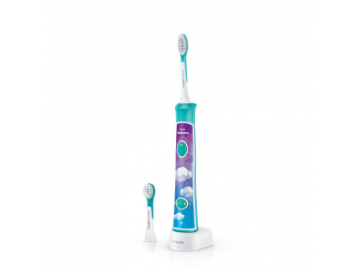 Sonicare zobu birste bērniem 3+ ar bluetooth un 8 maināmiem  dizainiem, zils