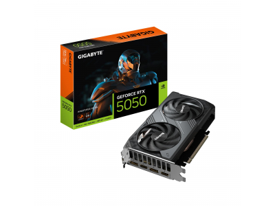 Graphics Card|GIGABYTE|NVIDIA GeForce RTX 5050|8 GB|GDDR6|128 bit|PCIE 5.0 16x|GPU 2587 MHz|Dual Slot Fansink|GV-N5050WF2OC-8GD1.0