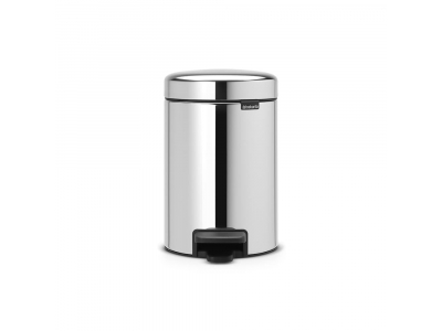 BRABANTIA atkritumu tvertne ar pedāli NewIcon, 3 l, Brilliant Steel