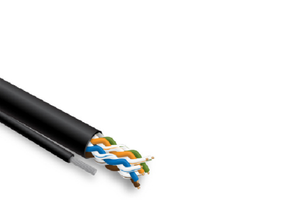 ElectroBase ® LAN Datortīklu kabelis, PRO BASE UTP CAT5E  iekšdarbu/ārdarbu montāžai ar trosi | 305m