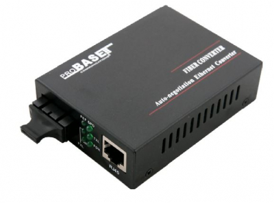 ElectroBase ® Media konvertors/ Single fiber/ SM/ 10/100Mbps/20km/ SC/ 1550