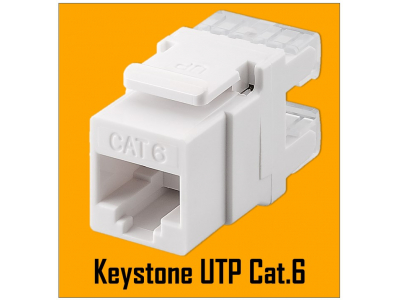 ElectroBase ® Keystone modulis CAT6 UTP lieto ar SS-1xRJ45-PR vai SS-2xRJ45-PR