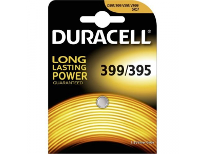 Duracell 395/399 baterijas 1.5V Duracell sudraba-oksīda SR57/SR927W iepakojumā 1 gb.