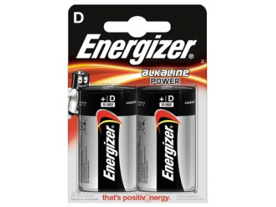 Energizer ® LR20/D baterijas 1.5V Energizer Power Alkaline MN1300/E95 iepakojumā 2 gb.