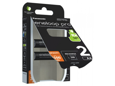 Eneloop Panasonic R6/AA akumulatori 1.2V 2x Panasonic Eneloop PRO NEW Ni-MH 2500mAh iep. 2gb.