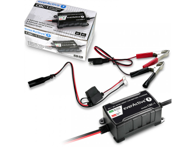 everActive™ 6V / 12V Akumulatoru lādētājs | Auto, moto u.c. Svina-Skābes AGM, VLRA, GEL akum., 1A Max CBC-1