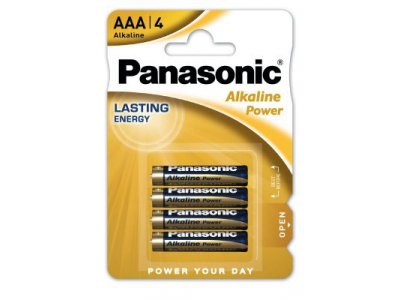 Panasonic LR03/AAA baterijas Panasonic Power Alkaline MN2400/E92 iepakojumā 4 gb.