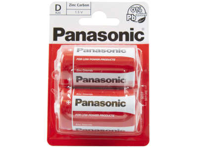 Panasonic LR20/D baterijas Panasonic Zinc-carbon MN1300/E95 iepakojumā 2 gb.
