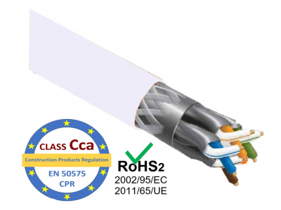 ElectroBase ® LAN Datortīklu kabelis, S/FTP CAT7 LSZH network cable | CPR Class Cca | CE Rohs, 305m