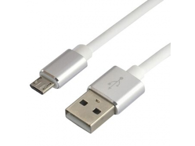 everActive™ USB mikro B vads / USB A 1.0m everActive CBS-1.5MW 2.4A balts iepakojumā 1 gb.