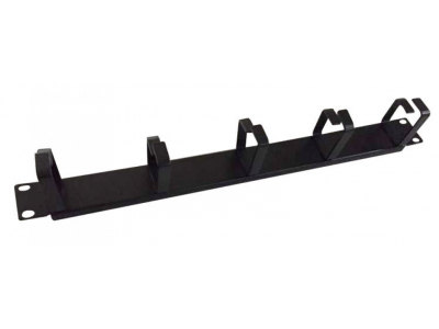 ProBase™ 1U kabeļu organizators 19" komutācijas skapim, ar 5gab. metāla riņķiem