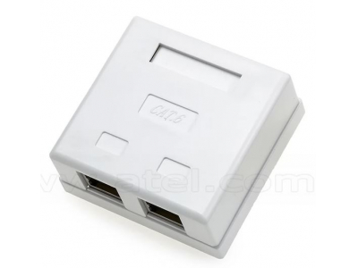ElectroBase ® Virsapmetuma datora rozete CAT6 STP , ekranēti divi porti RJ45