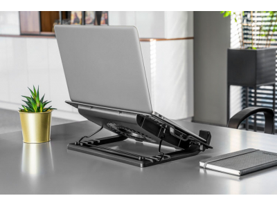  Ergonomisks laptopa dzesēšanas statīvs | Ventilators ar LED | Datoriem ar izmēru 14-17"