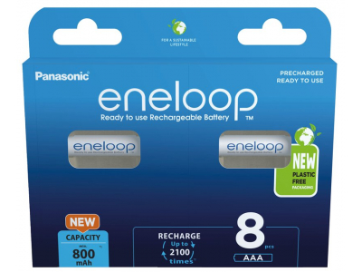 Eneloop Panasonic Akumulatori 1.2V Eneloop Ni-MH BK-4MCDE/8BE Eco iepakojumā 8 gb.