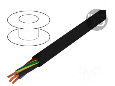  Vads | HELUPOWER® 1000 | apaļš | balasta | Cu | 4G6mm2 | PVC | melns