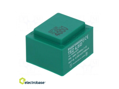 Transformators: iekapsulēts | 4VA | 400VAC | 9V | 444,4 mA | Montāža: PCB