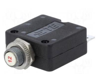 Circuit breaker; Urated: 250VAC; 50VDC; 12A; SPST-NC; Poles: 1