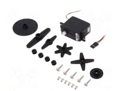  Motors: servo | 4,8÷6VDC | standarta | analogs | 55,6 g | 40,3x20,2x36 mm