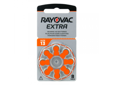 RAYOVAC Dzirdes aparāta baterija | izmērs 13 | 1.45V Rayovac Extra Advanced Zn-Air PR48 8gb. iepakojumā