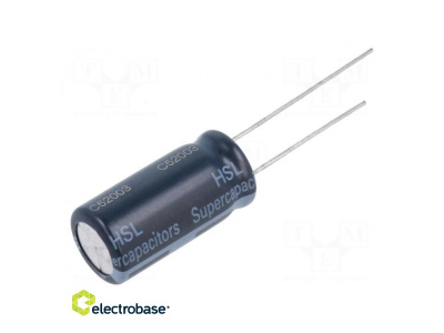  Superkondensators | THT | 50F | 3.8VDC | ±20% | Korpusa izmērs: Ø10,5x22mm | 450 m?