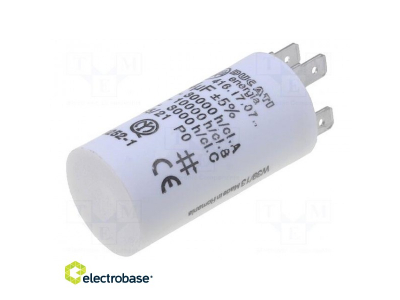  Kondensators: motors, darbināms | 4uF | 475VAC | Ø28x55mm | -25÷85°C | ±5%