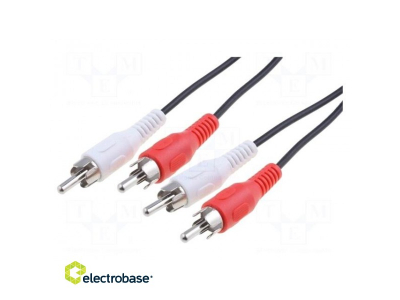  Cable;RCA plug x2,both sides;5m;Plating:nickel plated