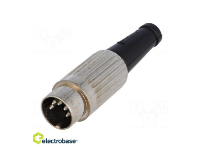  Plug; DIN; male; PIN: 5; Layout: 180°; straight; for cable; soldering