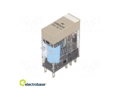  Relejs: elektromagnētisks; DPDT; Ucoil: 24VDC; 5A/250VAC; 5A/30VDC