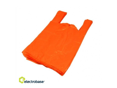  Somas ar rokturiem, HDPE, 30X18X55cm, 15mk, oranžs, 100 gab.