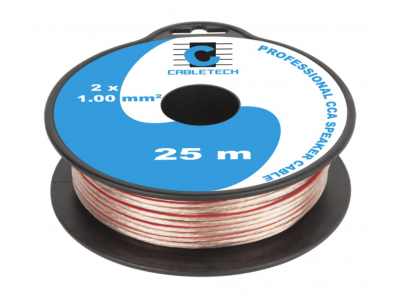  Akustiskais kabelis, CCA, 2x1.00 mm², 25 m