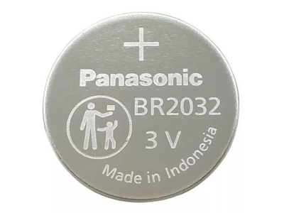 Panasonic BR2032 3V litija monētas tipa baterija augstai temperatūrai (+85°C) CMOS un industriālai lietošan