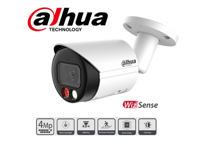 Dahua Technology 4MP Smart Dual Light Bullet WizSense Network Camera | IP67 | IR 30 m | IPC-HFW2449S-S-IL