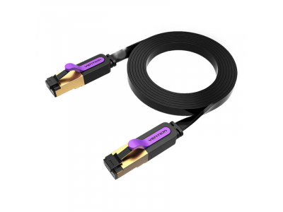  Vention Flat Cat.7 PatchCable 1.5M Black