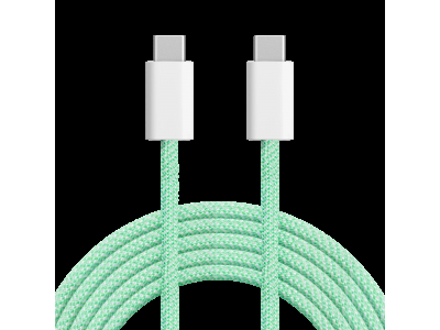Kruger&Matz 100W Izturīgs Savienotājvads USB-C - USB-C | 1.5m |  Zaļš | Kruger&Matz