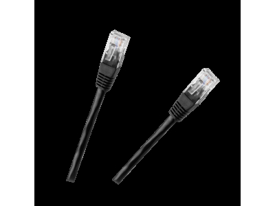  Patch cord | Patch Kabelis | Patch cable | 3.0m | CAT6 | UTP | 300 cm | ElectroBase ® | Melns