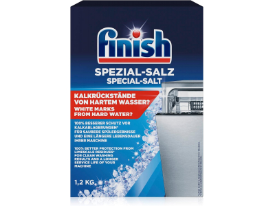 Finish ® Finish trauku mazgājamās mašīnas sāls aizsardzībai pret kaļķa nogulsnēm un ūdens traipiem | 1.2kg