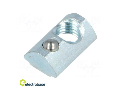  Nut | for profiles | Width of the groove: 5mm | steel | zinc