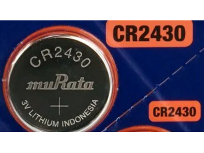 MURATA - SONY CR2430 baterijas 3V Murata litija CR2430 iepakojumā 1 gb.
