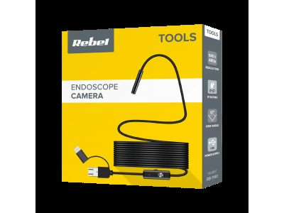 REBEL ™ Inspekcijas kamera - Endoskops 640x480pix | Garums 2 m | IP67 | 6xLED | Skatu leņķis 67°