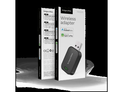 Kruger&Matz Android Auto un Apple CarPlay bezvadu USB adapteris automašīnas multimediju sistēmai